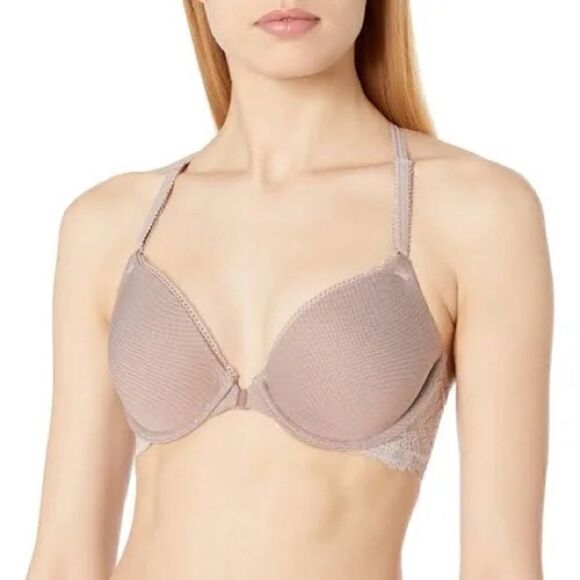B.TEMPT'D BY WACOAL b. Charming Lace Bra 953332 Antler Color  size 32 C - Picture 2 of 6
